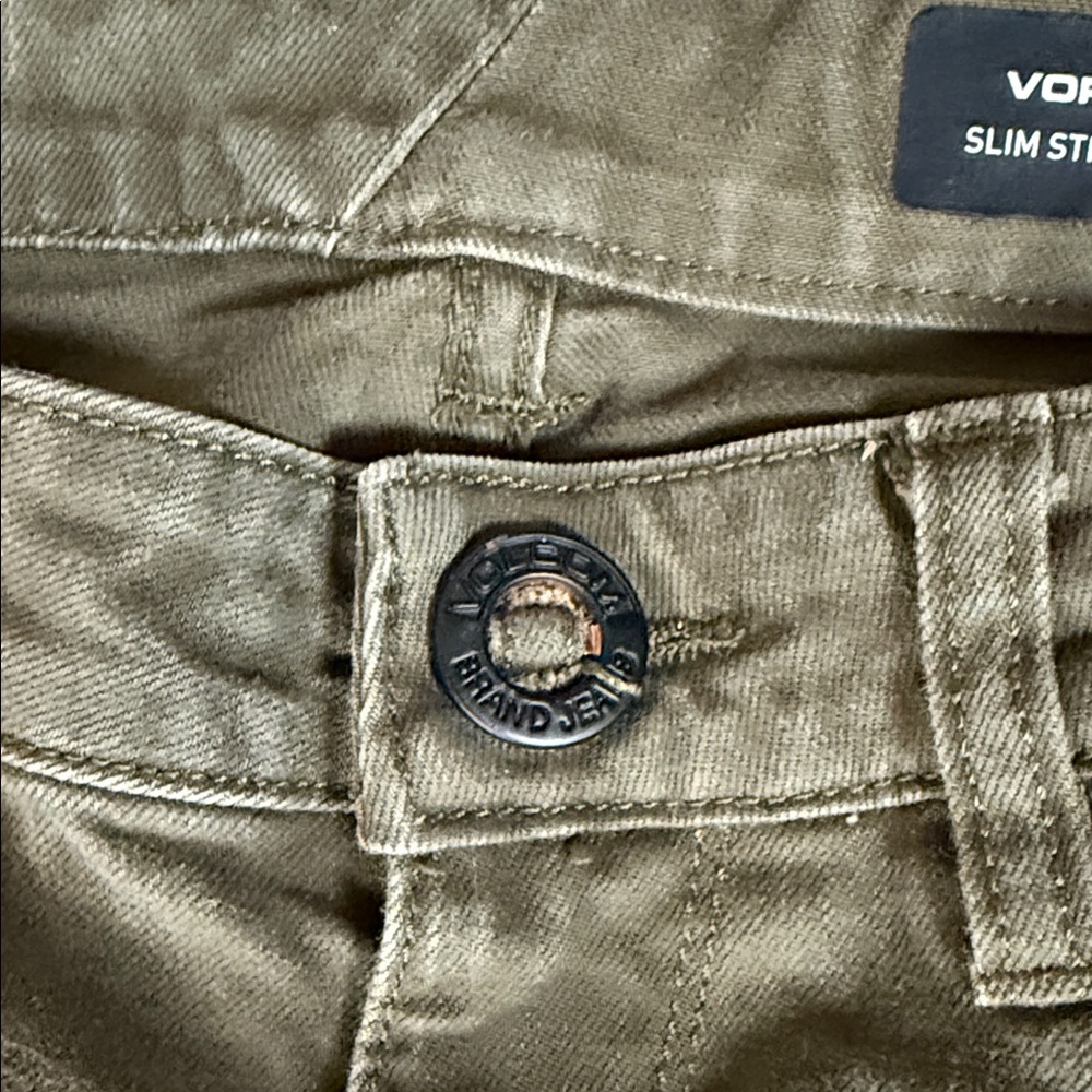 Volcom Men's Khaki Straight Jeans - Picture 3 of 7